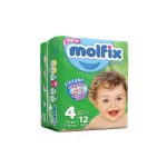 پوشک مولفیکس سایز 4 بسته 12 عددی