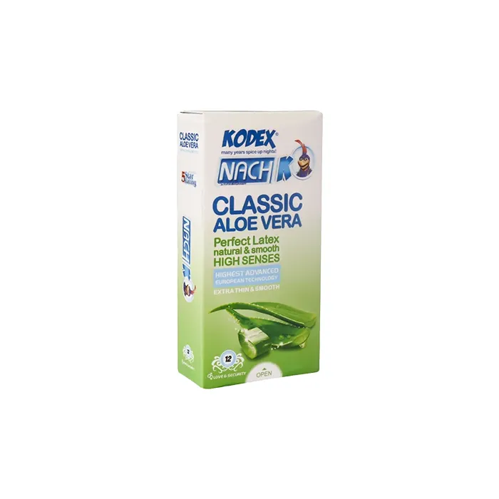 kodex-classic-aloevera-pharmacy24h کاندوم مدل کلاسیک آلوئه ورا کدکس | 12 عددی - Image 1