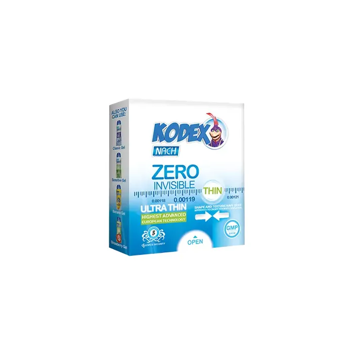 kodex-zero-3-pharmacy24h کاندوم مدل زیرو کدکس | 3 عددی - Image 1
