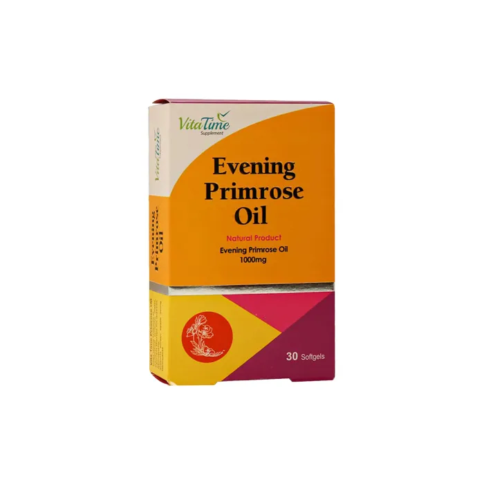 vita-time-pharmacy24h سافت ژل روغن گل مغربی (1000 میل) ویتا تایم | 30 عددی - Image 1