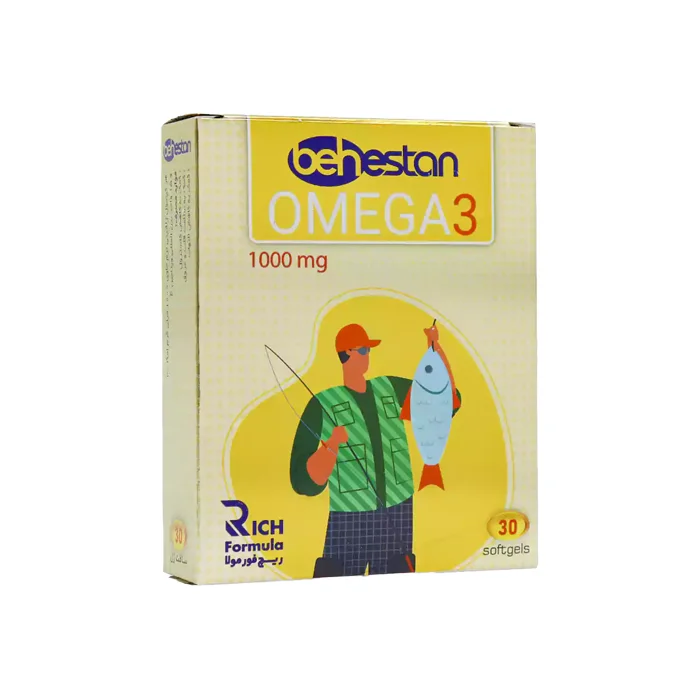 omega3-1000-behestan-pharmacy24h سافت ژل امگا 3 بهستان بهداشت