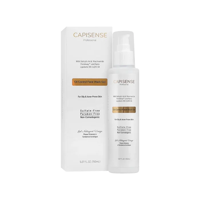 capisense-face_wash.pharmacy24h ژل شستشوی صورت و آبرسان پوست چرب کپیسنس | 150 میل - Image 1