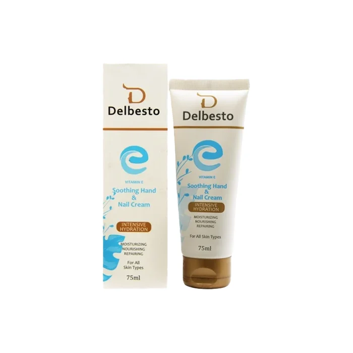 delbesto-e.pharmacy24h کرم آبرسان دست و ناخن ویتامین ای دلبستو | 75 میل - Image 1