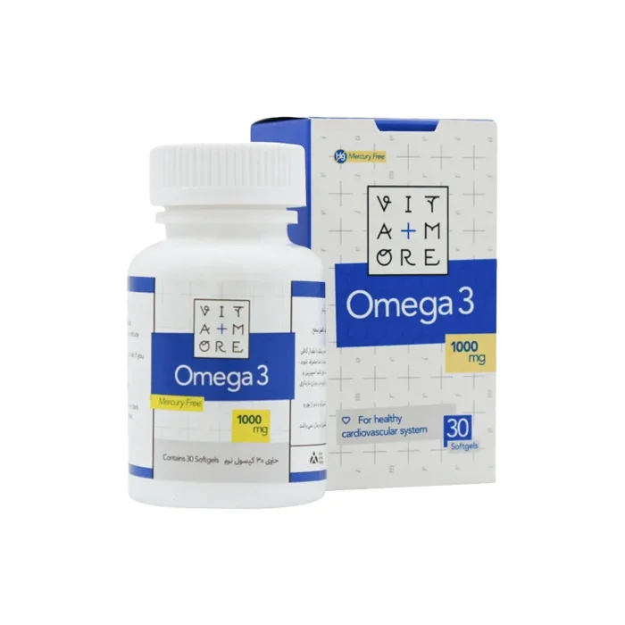 vitamore.pharmacy24h سافت ژل امگا 3 1000 میلی گرم ویتامور | 30 عددی - تصویر 1
